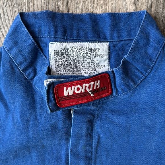 Worth Racing Suit Blue Racing Coveralls Vintage 1991 Baja 500 Size Extra Large - Picture 6 of 17